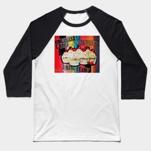 Seven samuri cupcakes with cherry tops Baseball T-Shirt